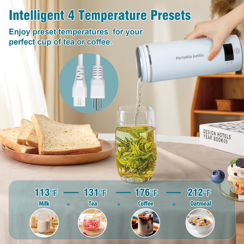 Travel Electric Kettle Portable Mini Kettle,Small Hot Water Boiler with