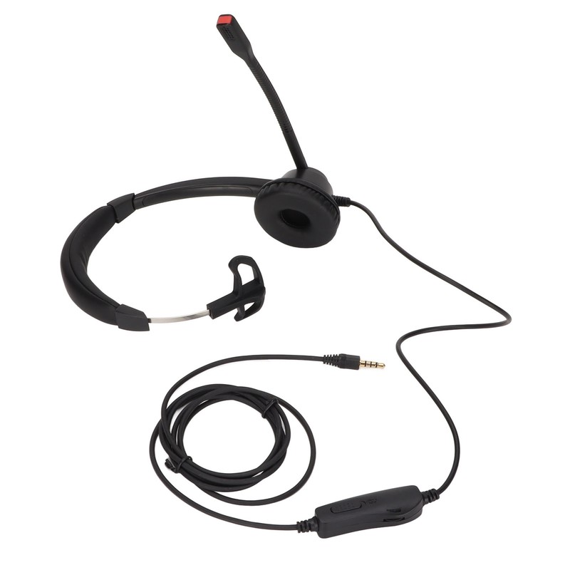 Telephone Headset Clear Comfortable Plug and Play Monaural Traffic Headset