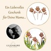 Lilienburg Set of 3 Rose Rust Stakes, Flower, Rust Rose