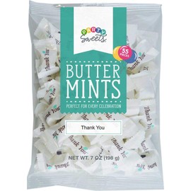 Party Sweets Thank You Buttermints by Hospitality Mints, Appx 300 mints, 7-Ounce Bags (Pack of 6)
