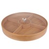 DOITOOL Snack Serving Tray with Lid Wooden Veggie Tray Sectional