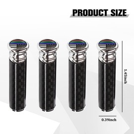 Sandfren 4PCS Carbon Fiber American Flag Car Lock Knobs, Vehicle Inner Door Lock Pin Pull Covers, Automotive Interior Lift Bolt Decorative Accessories, Universal for Lorry Sedans Caravan (3Color)
