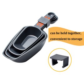 Comtim 4-in-1 Dog Food Scoop Set - 1 Cup, 1/2 Cup, 1/3 Cup, 1/4 Cup Pet Food Measuring Cup for Dog Cat