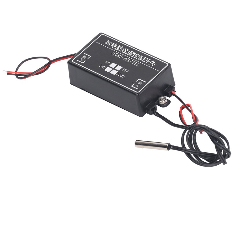 Temperature Controller 12V Microcomputer Digital Thermostat Adjustable Command Type High