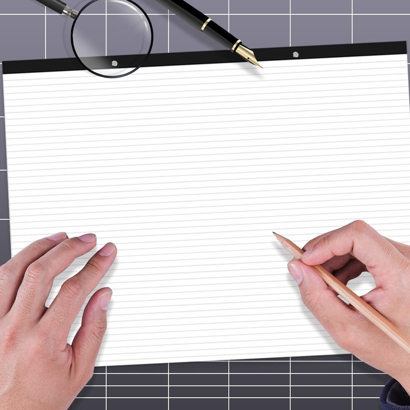 Yaridar Large Lined Paper Pad - 22" x 17" Ruled