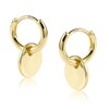 Gold Drop Earrings for Women, Small Dangle Earrings Round Pendant