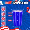 Clothsport 120 Pcs 16 oz Blue Plastic Cups Blue Plastic