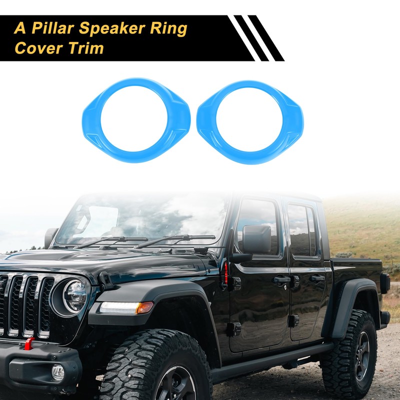 REPAIROCK 2 Pcs A Pillar Speaker Ring Cover Trim for