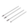 4Pcs Extended Carbide Rotating Burr Set 1/4in Shank Tungsten Steel