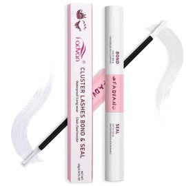 FADVAN Lash Glue, Lash Bond and Seal, Cluster Lash Glue for Individual Cluster Lashes DIY Lash Extension Clear Bond and Seal Lash Glue Super Hold 72 Hours Latex Free for Sensitive Eyes (Clear-10ml)
