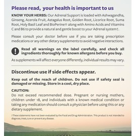 Healths Harmony Adrenal System Support & Cortisol Manager (2 Month Supply) Powerful Ashwagandha & L-Tyrosine Fatigue Supplement - Maintain Balanced Cortisol Levels, Health, & Stress Relief - Non-GMO - 60 Capsules