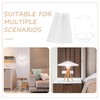 Hemobllo White Round Fabric Pleated Lamp Shade - E27 Replacement