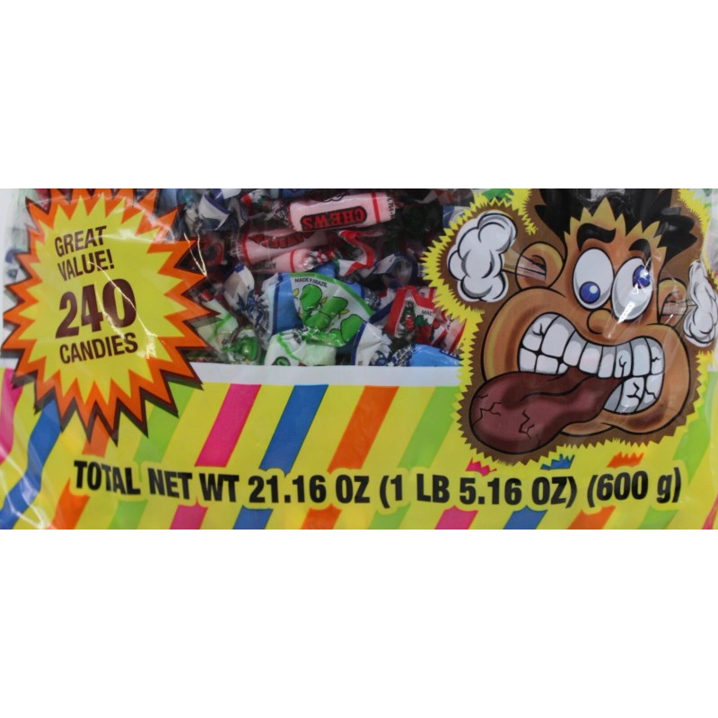 Albert's Sour Fruit Mix Chews Candy Assorted Taffy Bulk Candies