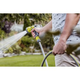 REHAU Gartenbrause Allround, 7 Wasserstrahlformen, Garten Handbrause mit ergonomischem Lamellengriff