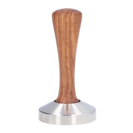 Coffee Tamper Stainless Steel Base Wooden Handle Heavy Duty Coffee Bean Press Tool for Home Office