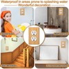 Pinkunn 20 Pcs Solid Wood Double Hole Outlet Light Switch