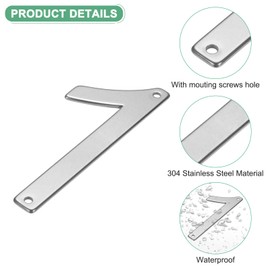 M METERXITY 1-Pack House Number, 4 Inch 304 Stainless Steel Mailbox Number Door Number Signage for Garden/Hotel/Mailbox/Address/Sign, House Number for Outside [Number 1, Silver]