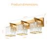 FDPBY Modern 3-Light Gold Brushed Brass Finish Crystal Wall Light