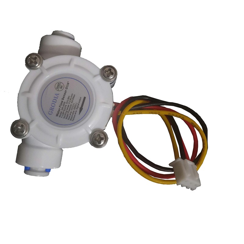 GREDIA 1/4" Quick Connect Water Flow Sensor Food-Grade Switch Hall