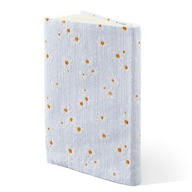 SUPERFINDINGS Buchumschlag Kornblumenblau Weiche Stoff Buchhülle A5 Buchschutz Waschbare Buchumschläge Mit Gänseblümchenmuster Für Planer Buchliebhaber 210x165x4.5mm