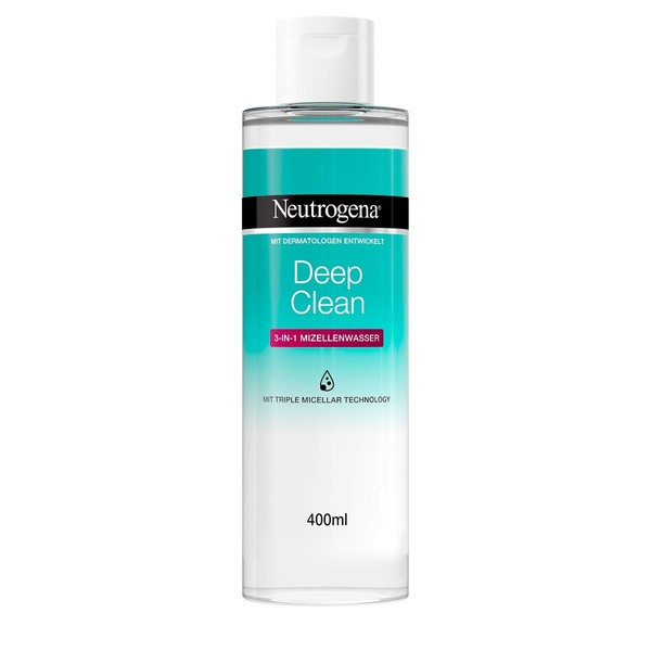 Neutrogena Deep Clean Facial Cleanser, 3-in-1 Micellar Water, Makeup Remover,