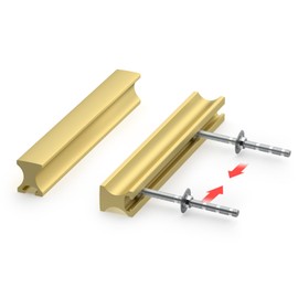 homdiy 10 Pack Adjustable Brushed Brass Cabinet Pulls 1" to 4" (25-102mm) Adjustable Hole Distance Drawer Pulls