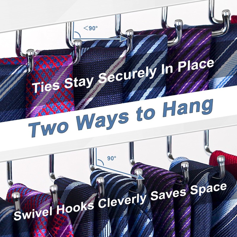 【2 in 1】 2 Pack Tie Organizer Belt Organizer Wall