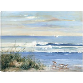 Fine Art Canvas Beachcombers Canvas Wall Decor by Artist Sally Swatland for Living Room, Bedroom, Bathroom, Kitchen, Office, Bar, Dining & Guest Room - Ready to Hang - 43 in x 32 in