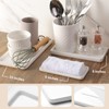 Gurygo 6" Small Ceramic Bathroom Tray for Kitchen Counter -