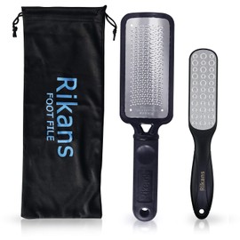 Rikans Colossal - Lima profesional para pies, eliminador de callos para el cuidado de los pies, herramienta de pedicura para quitar la piel dura, se puede utilizar en piel humeda o seca, lima de acero inoxidable de grado quirurgico (juego de limas para pies)