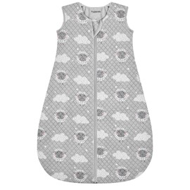 Yukkidds Baby Sleeping Bag 2.5 Tog 12-18 Months Newborn Sleeping Bag 100% Cotton Sleep Sack for Winter Warm and Comfortable Grey