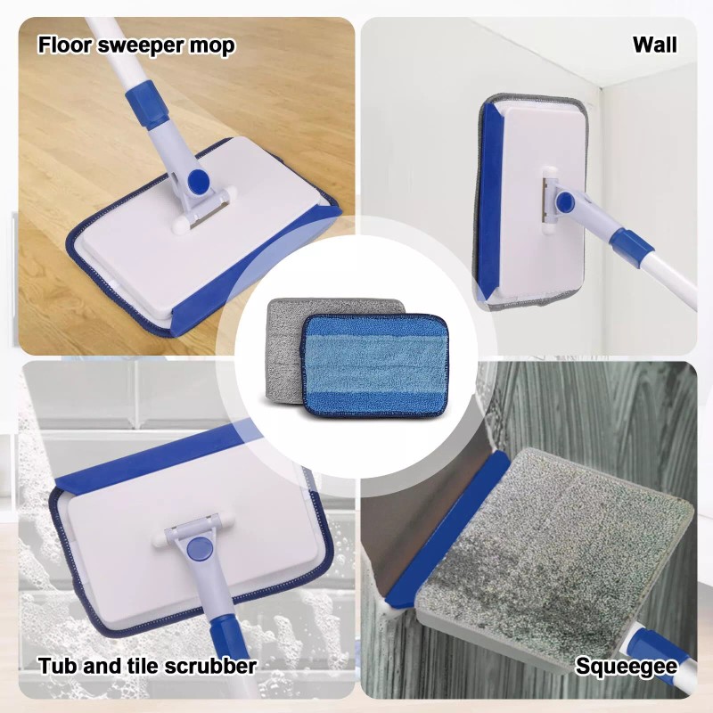 Qaestfy Baseboard Cleaner Tool with Handle, Wall Floor Mop with