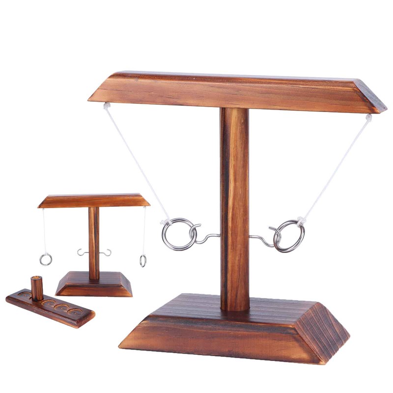 Throwing Game Set Wooden Hook Shot Toy Interactive Games for
