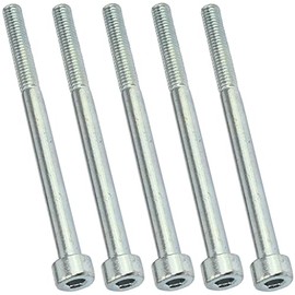 AERZETIX - C47629 - Set of 5 - Bolt Allen Screws M4 x 55 - with Hexagon Socket Head - Diameter 4 x 55 mm - DIN 912 - Class 8.8 - Made of Galvanised Steel - DIY - Assembly Tool Hardware