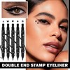 5 PCS Black Liquid Winged Eyeliner Stamp Pen Makeup Tools,Double-side
