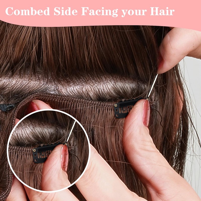 30 Pcs Small Wig Clips for Hair Extensions, U Shape