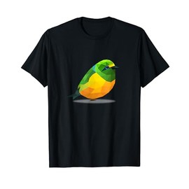 Polygonal BIRD SPARROW triangle animal T-Shirt geometric