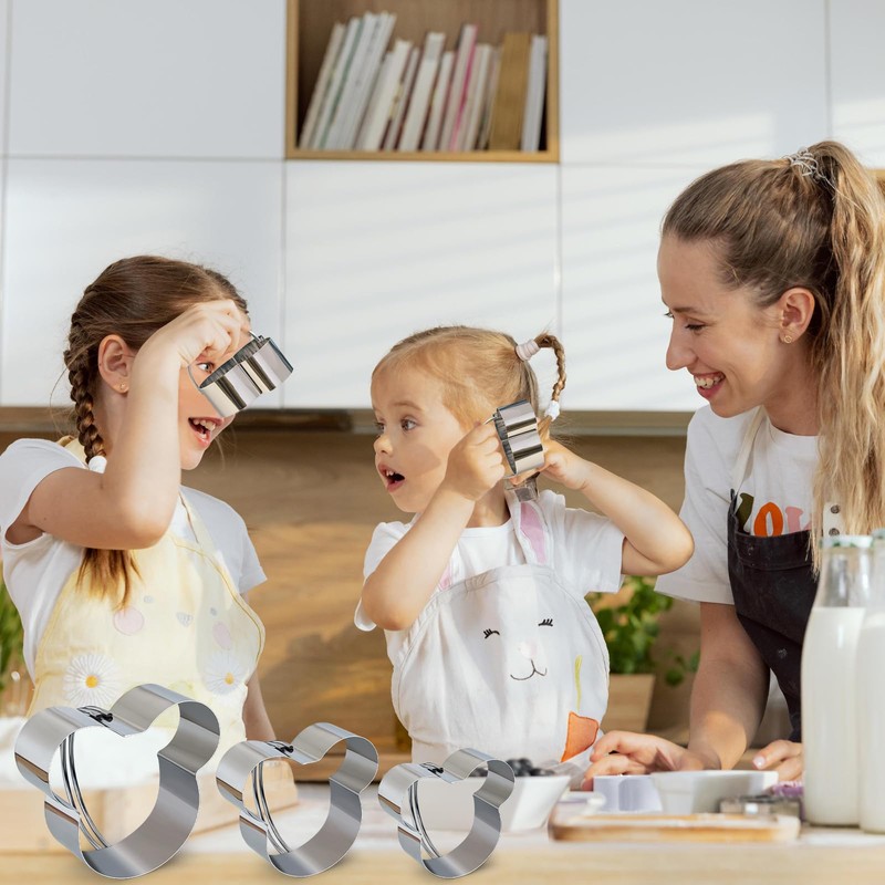 Biscuit Cutters with Handle, Stainless Steel Cookies Cutter, Professional Baking