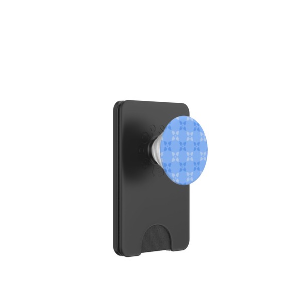 Blue Flower Petal Ice Snowflake Scandinavian Pattern PopSockets PopWallet für