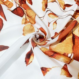 BBiggood Orange Eucalyptus Leaves Shower Curtain, Fall Watercolor Plant with Floral Waterproof Shower Curtain Set for Bathroom Decor with Hooks, 72x72