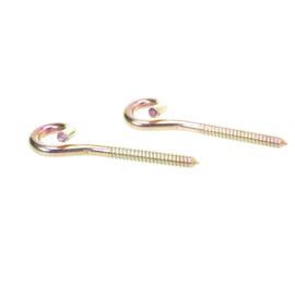 Aqbau Set of 2 Swing Hooks with Wooden Thread 12 mm x 155 mm Swing Shackle Hook Safety Hook