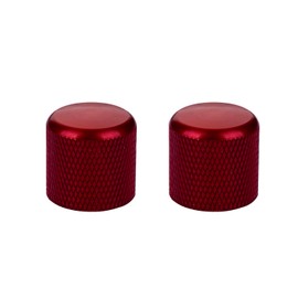 DIAO79NI 2Pcs Metal Guitar Knobs Volume Tone Control Knob Dome Tone Knobs for Electric Guitar Bass Replacement Parts, Red (Pattern E)