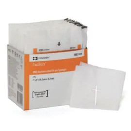 Covidien 11 - Covidien Excilon AMD Antimicrobial Drain Sponges 4"x4" 10.2x10.2 cm 6 Ply