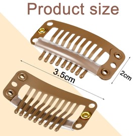 QZKJQDD 12 Pcs Wig Clip, 10-Teeth Hair Extension Snap Clips in Invisible Strong Wig Combs to Secure Wig no Sew Chunni Grip Dupatta Setting Clips for Girls Women Wig Headscarf Hijab & Tikka