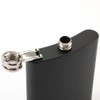 Lawei 4 Pack Stainless Steel Black Hip Flask Set Leakproof