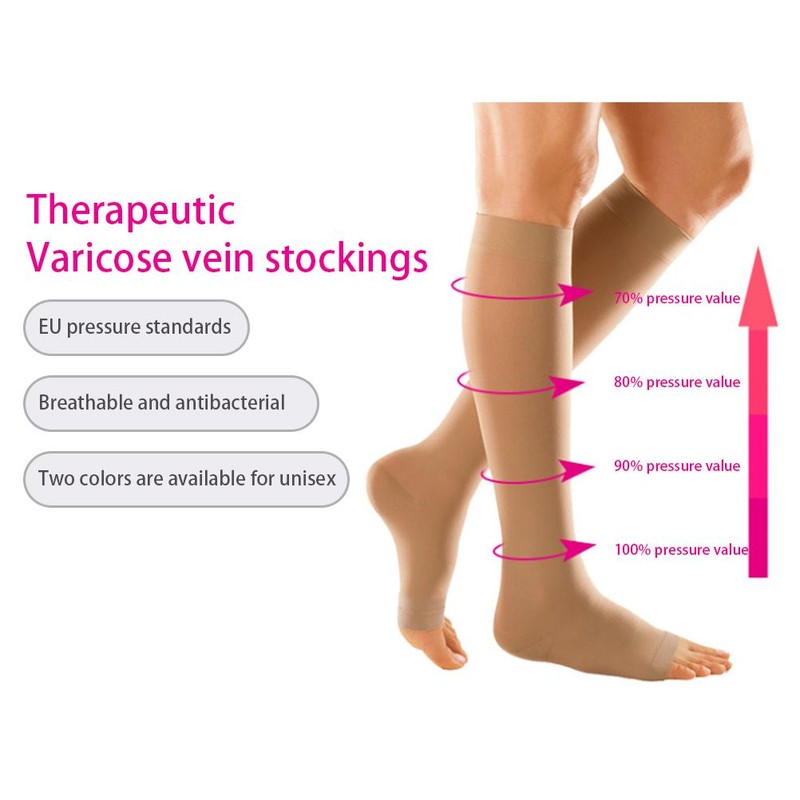 1 Pair Wide Calf Compressing Socks Open Toe Calf Socks