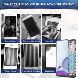 YWLRONG for Motorola Moto G Power 5G 2024 Screen Replacement for Moto G Power 5G XT2415 LCD Display Touch Screen Digitizer Assembly Replacement with Tools（Black with Frame）