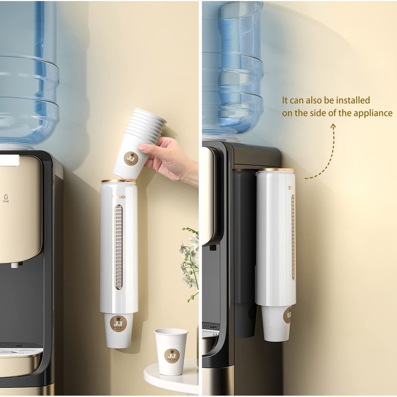JEEZAO Cup Dispenser/Cup Holder Wall Mounted for Disposable Plastic Cups,