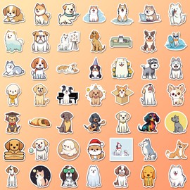 102 Pack Cute Dog Stickers for Kids,Fun Puppy Stickers for Party Favors Water Bottle,Laptop,Kawaii Dog Decals for Decoration Birthday Gifts