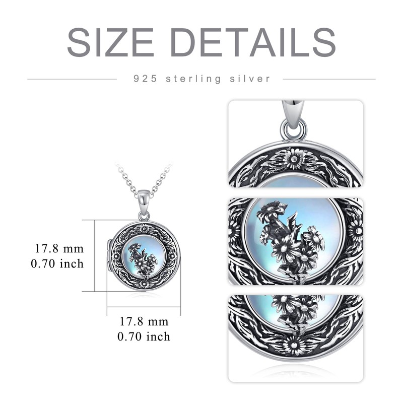 PELOVNY Mother's Day Gifts Birth Flower Locket Necklace for Women